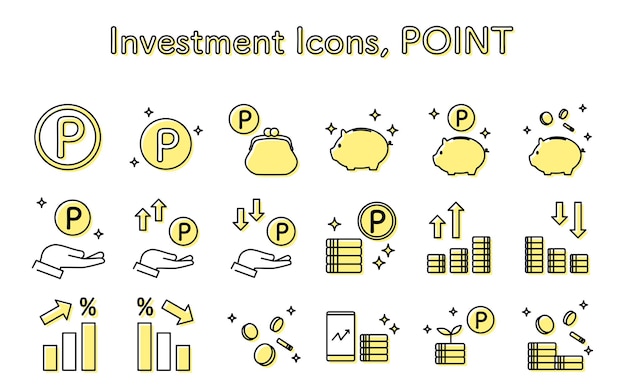 Icono de puntos de recompensa Ilustración de dibujo de líneas simples