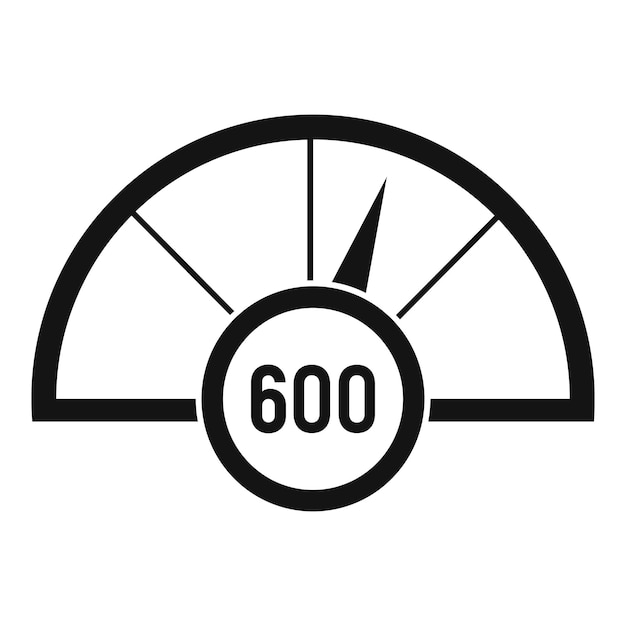 Icono de puntuación de nivel deficiente Ilustración simple del icono de vector de puntuación de nivel deficiente para diseño web aislado sobre fondo blanco
