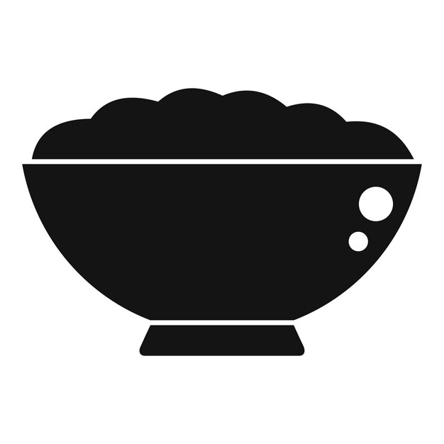 Icono de puré de patatas vector simple comida de puré comida de tazón