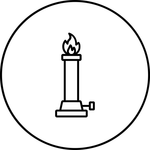 Icono del quemador de laboratorio