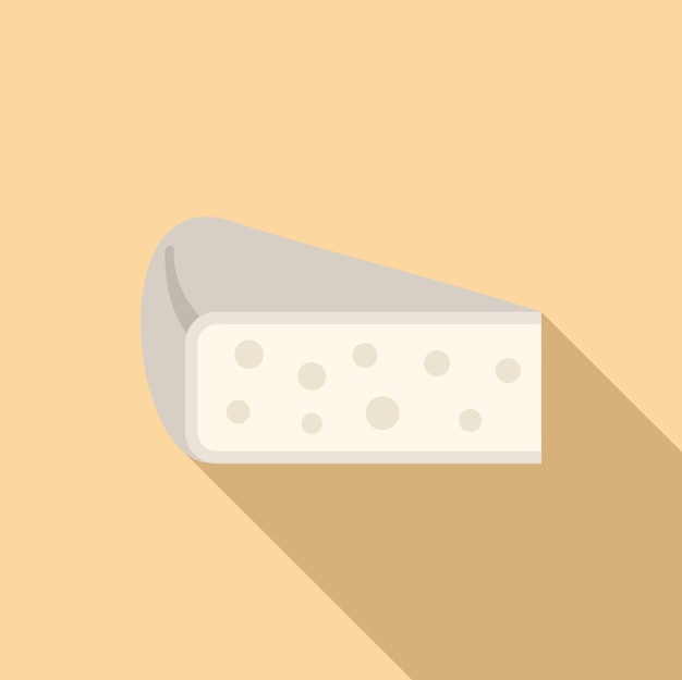 Icono de queso blanco vector plano Producción de leche Alimentos para vacas