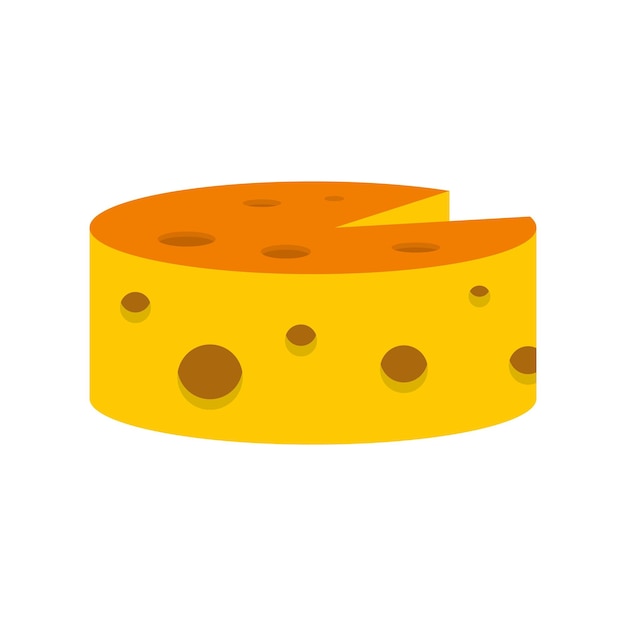 Vector icono de queso en estilo plano aislado en ilustración vectorial de fondo blanco