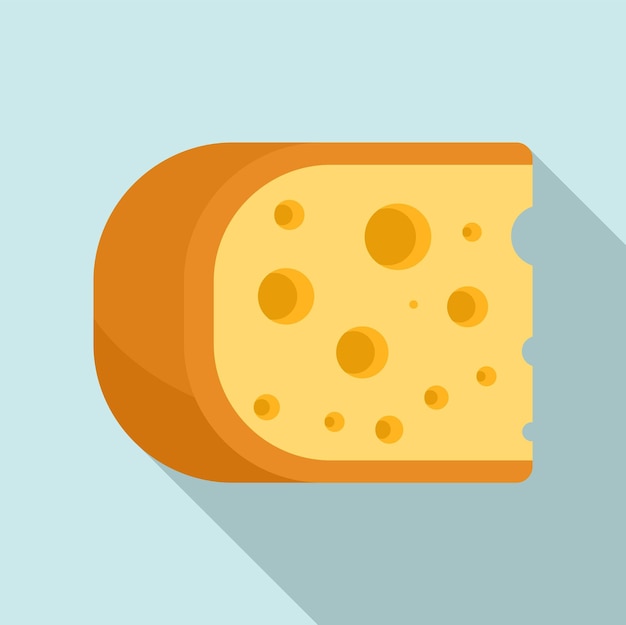 Vector icono de queso ilustración plana del icono de vector de queso para diseño web