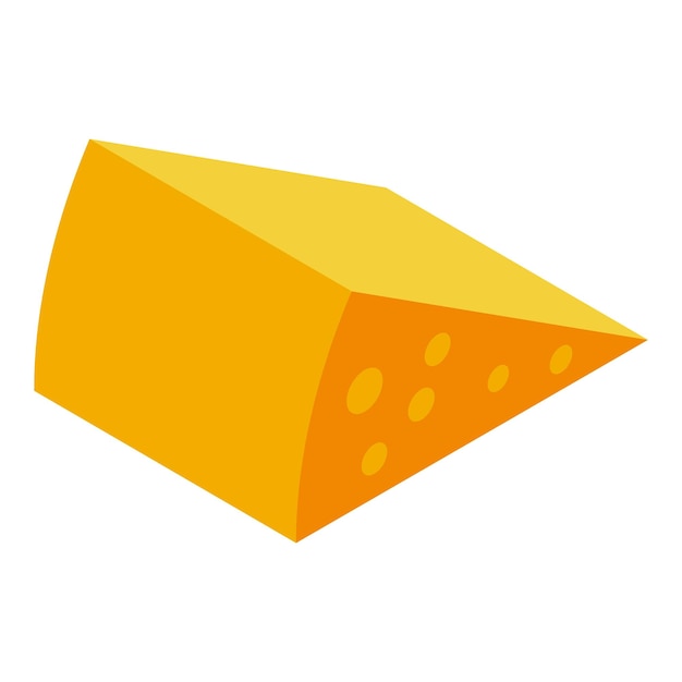 Icono de queso parmesano Isométrico de icono de vector de queso parmesano para diseño web aislado sobre fondo blanco
