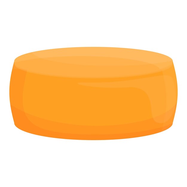 Vector icono de queso redondo lácteo icono vectorial de queso rojo lácteo para diseño web aislado sobre fondo blanco