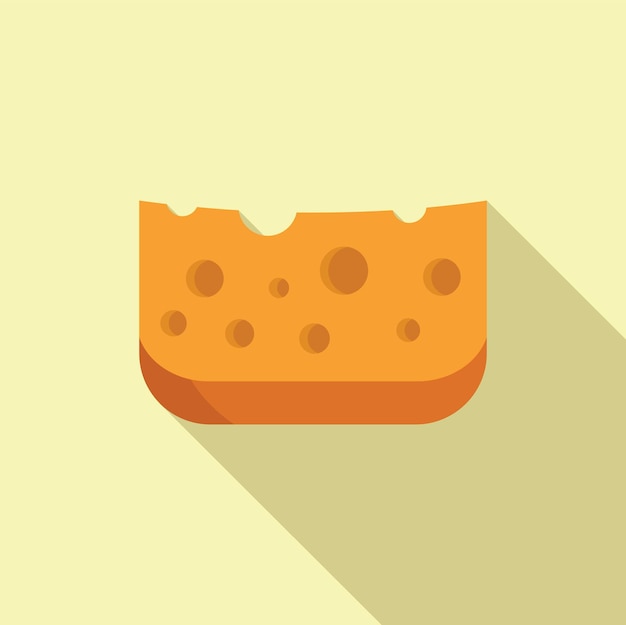 Icono de queso de vaca vector plano Producción de alimentos Buen producto