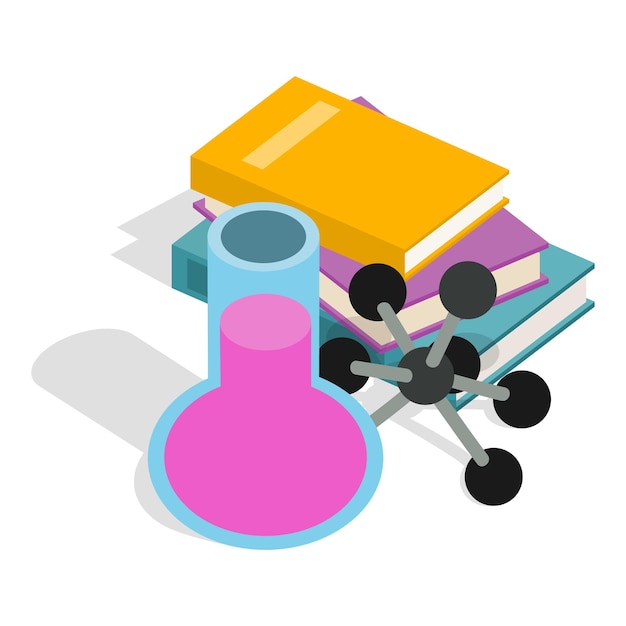 Icono de química Ilustración isométrica del icono de vector de química para web