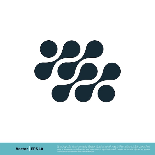 Icono de química molecular Vector Logo Plantilla Ilustración Diseño Vector EPS 10