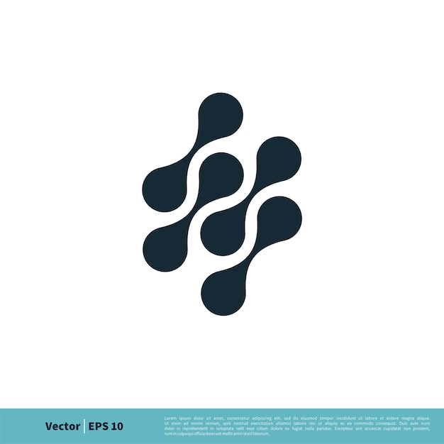 Icono de química molecular Vector Logo Plantilla Ilustración Diseño Vector EPS 10