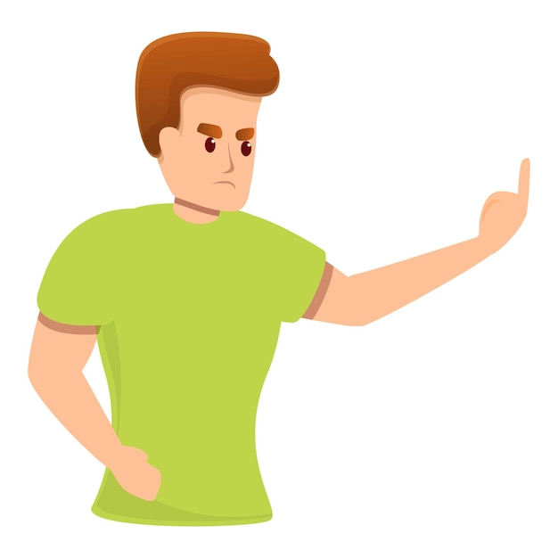 Icono de rabia de ataque de hombre Icono vectorial de ataque de Rabia de hombre para diseño web aislado en fondo blanco
