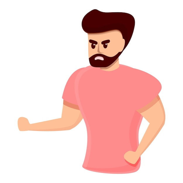 Icono de rabia hipster Icono vectorial de rabia Hipster para el diseño web aislado en fondo blanco