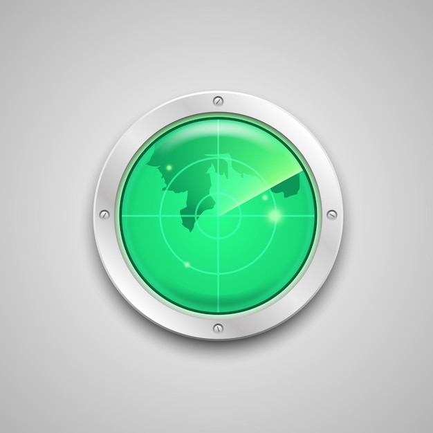 Icono de radar verde