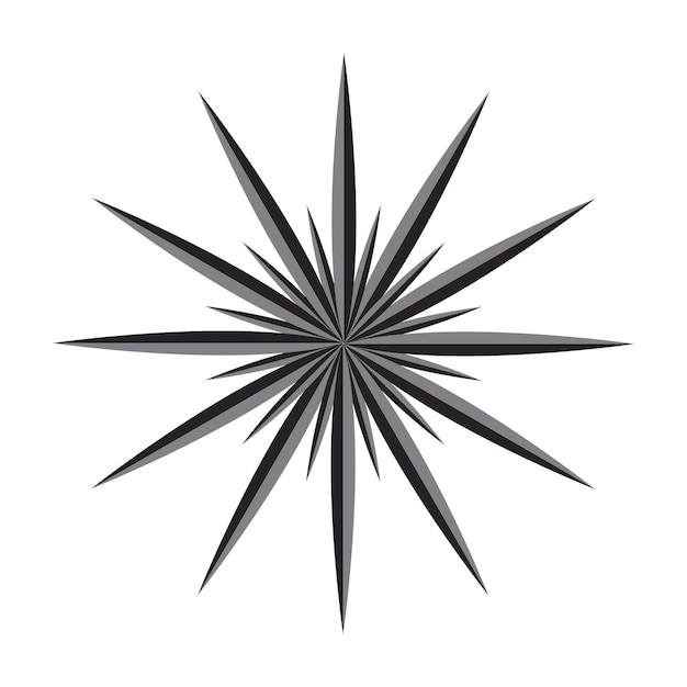 Icono radial de ráfaga de sol