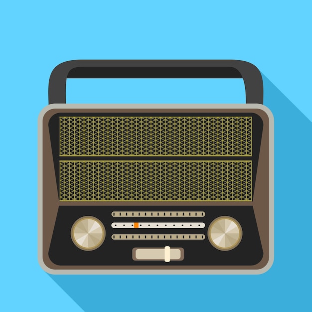 Icono de radio analógica Ilustración plana del icono de vector de radio analógica para diseño web