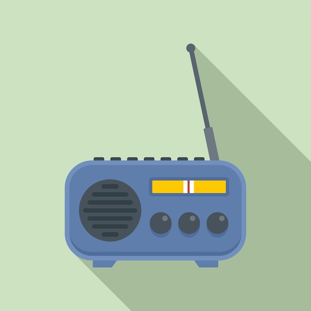 Icono de radio de casa Ilustración plana del icono de vector de radio de casa para diseño web