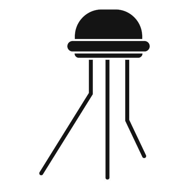 Icono de radio digital led Ilustración simple del icono de vector de radio digital led para diseño web aislado sobre fondo blanco