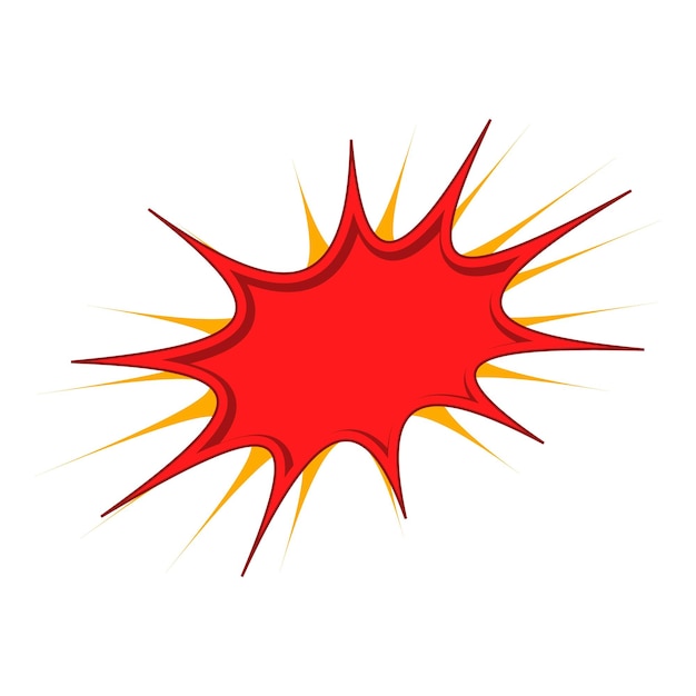 Icono de ráfaga Ilustración de dibujos animados de icono de vector de ráfaga para web