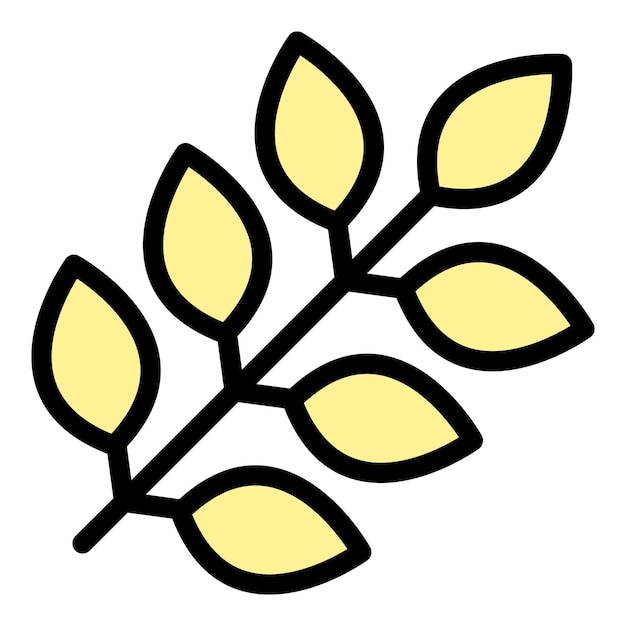 El icono de la rama de la nutrición deportiva El contorno del icono vectorial de la branca de la alimentación deportiva El color es plano y aislado