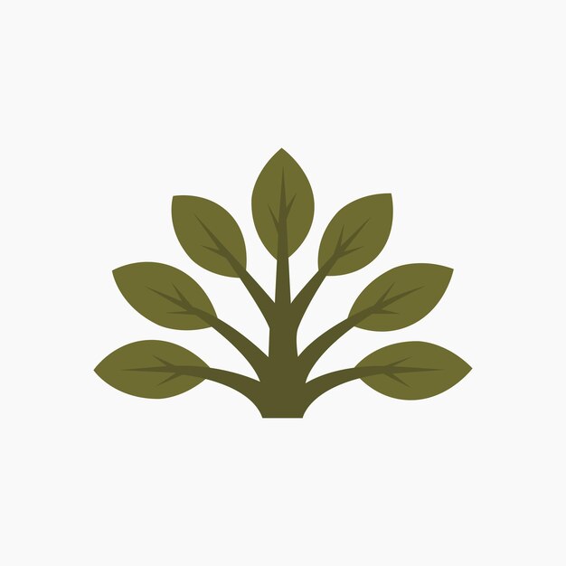 Icono de ramas de hojas verdes de olivo para temas ambientales