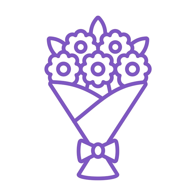 Icono de un ramo de flores
