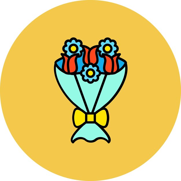 Icono de un ramo de flores