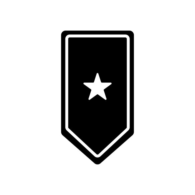 icono de rango militar plantilla vectorial ilustración diseño de logotipo