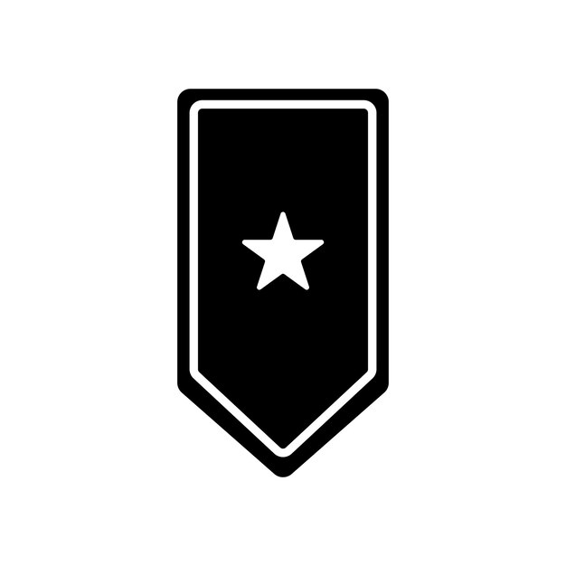 icono de rango militar plantilla vectorial ilustración diseño de logotipo