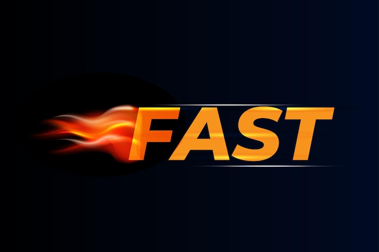 Vector icono rápido de fuego realista