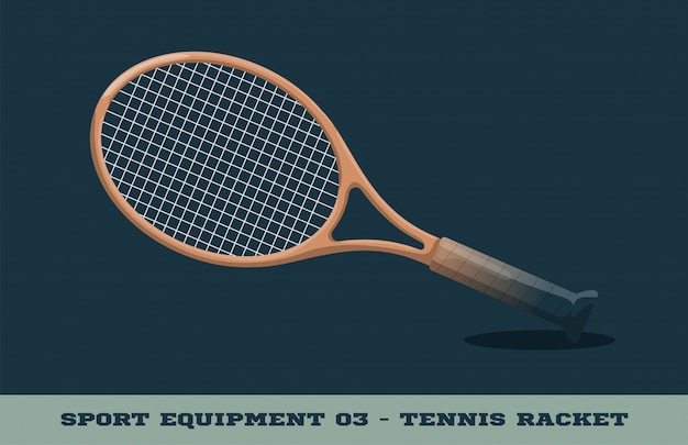 Vector icono de raqueta de tenis. equipo de deporte