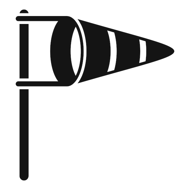 Icono de la raqueta de viento que muestra la dirección y la fuerza del viento