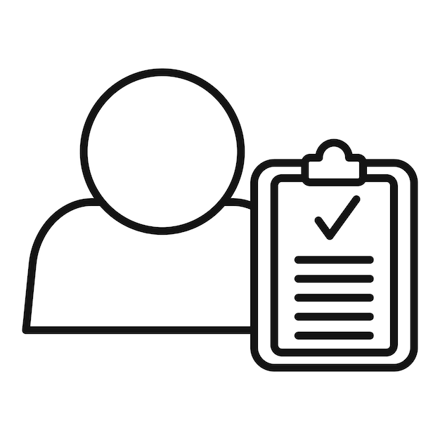 Icono de rasgos personales Contorno Icono de vector de rasgos personales para diseño web aislado sobre fondo blanco