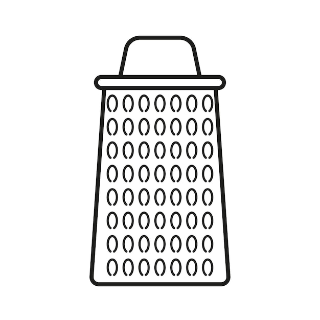 Icono de rastrillo de cocina Dibujo en línea de un rastrillador de cocina Ilustración vectorial EPS 10