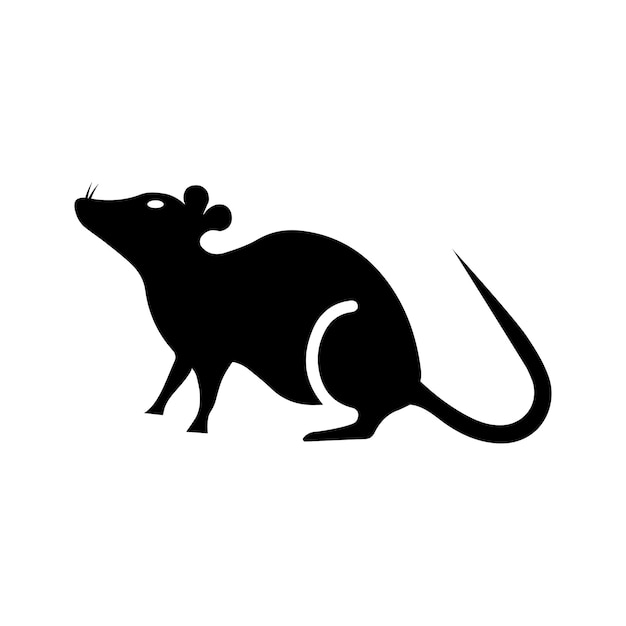 El icono del ratón animal Gráficos vectoriales en negro