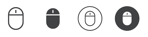 El icono del ratón de la computadora es el contorno del logotipo vectorial