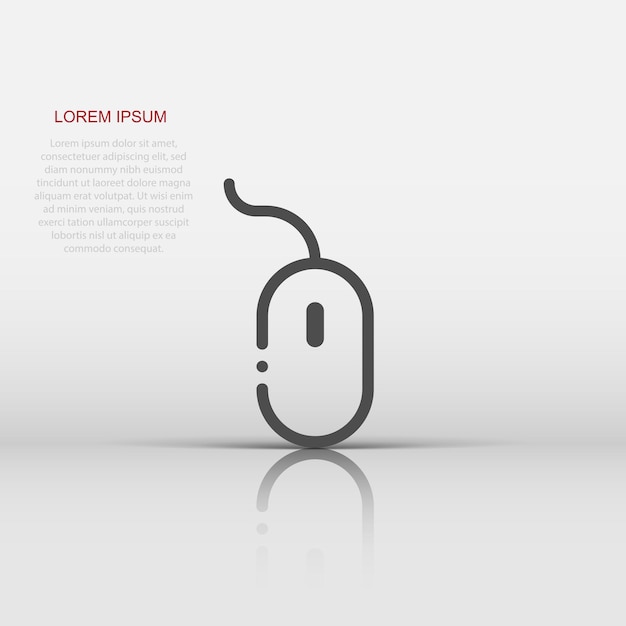 Icono de ratón de computadora Ilustración vectorial Concepto de negocio Pictograma de cursor de ratón