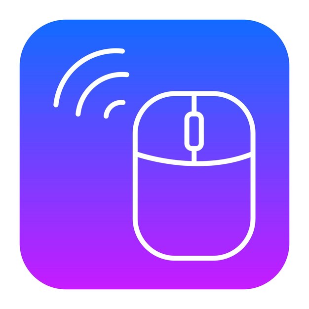 Icono del ratón inalámbrico de la computadora