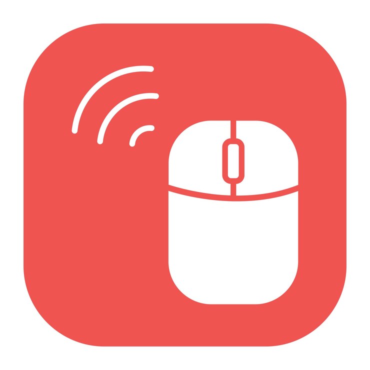 Vector icono del ratón inalámbrico de la computadora