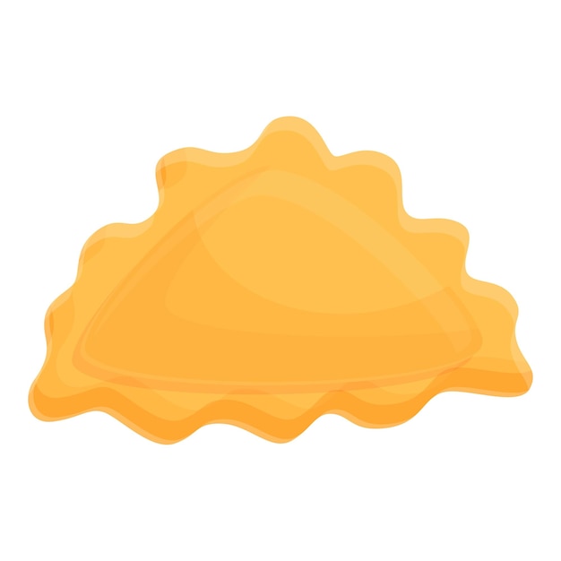 Icono de ravioli vegano Caricatura de icono de vector de ravioli vegano para diseño web aislado sobre fondo blanco