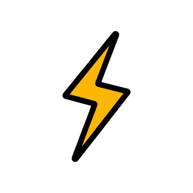 un icono de rayo amarillo
