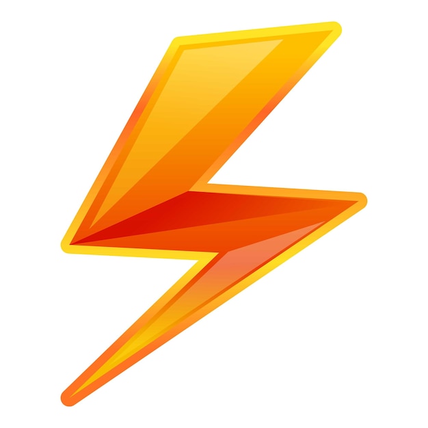 Icono de rayo eléctrico Icono vectorial de rayo eléctrico para diseño web aislado sobre fondo blanco
