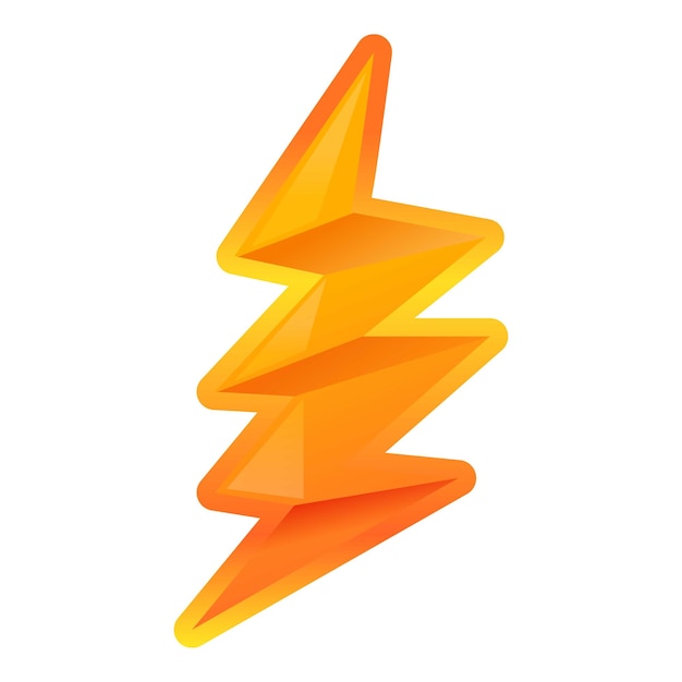 Icono de rayo de peligro Icono vectorial de relámpago de peligro para diseño web aislado sobre fondo blanco