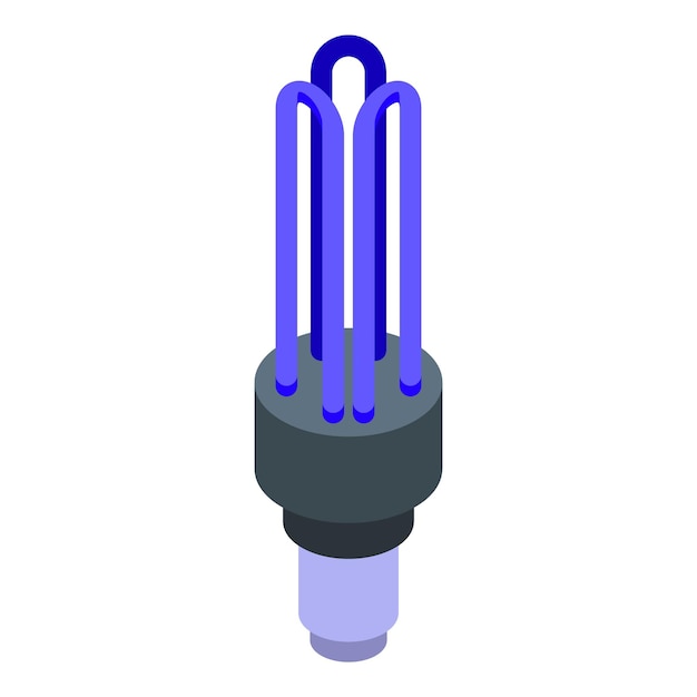 Icono de rayos de lámpara UV Isométrico de icono de vector de rayos de lámpara UV para diseño web aislado sobre fondo blanco