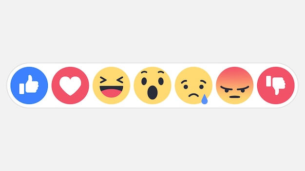 Icono de reacciones de la red social emoji.