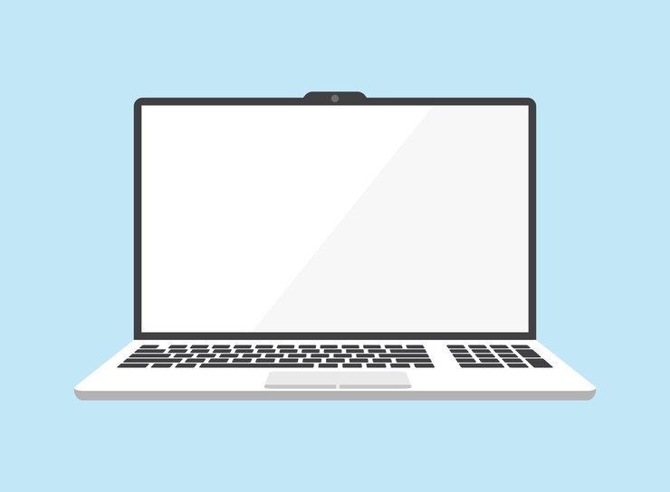 Vector icono realista de portátil en estilo plano ilustración vectorial de computadora en un fondo aislado concepto de negocio de letrero de espacio de trabajo