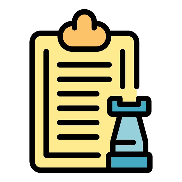 Icono de realización del equipo Contorno Icono vectorial de realización del grupo para diseño web aislado en fondo blanco de color plano