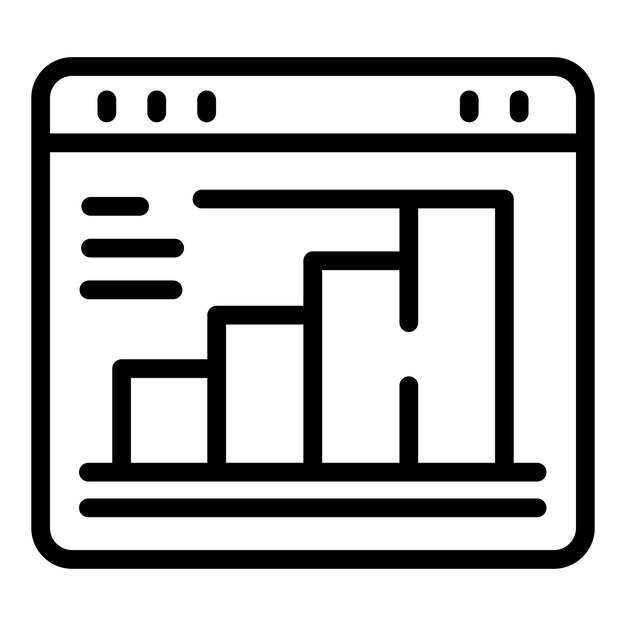 Icono de realización estratégica Contorno Icono de vector de realización estratégica para diseño web aislado sobre fondo blanco