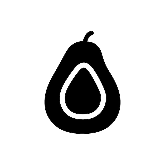 El icono de la rebanada de aguacate