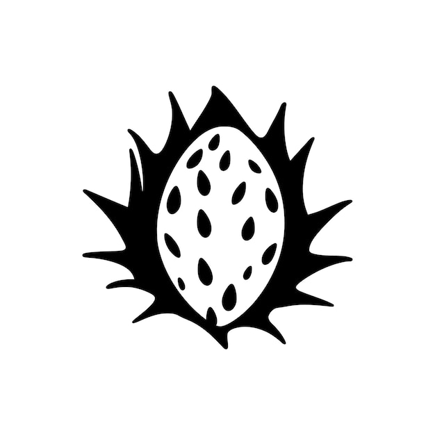 Icono de la rebanada de la fruta del dragón aislado en fondo blanco