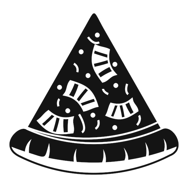 Icono de rebanada de pizza al horno Ilustración simple del icono de vector de rebanada de pizza al horno para diseño web aislado sobre fondo blanco