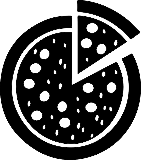 Icono de rebanada de pizza deliciosa aislado sobre fondo blanco